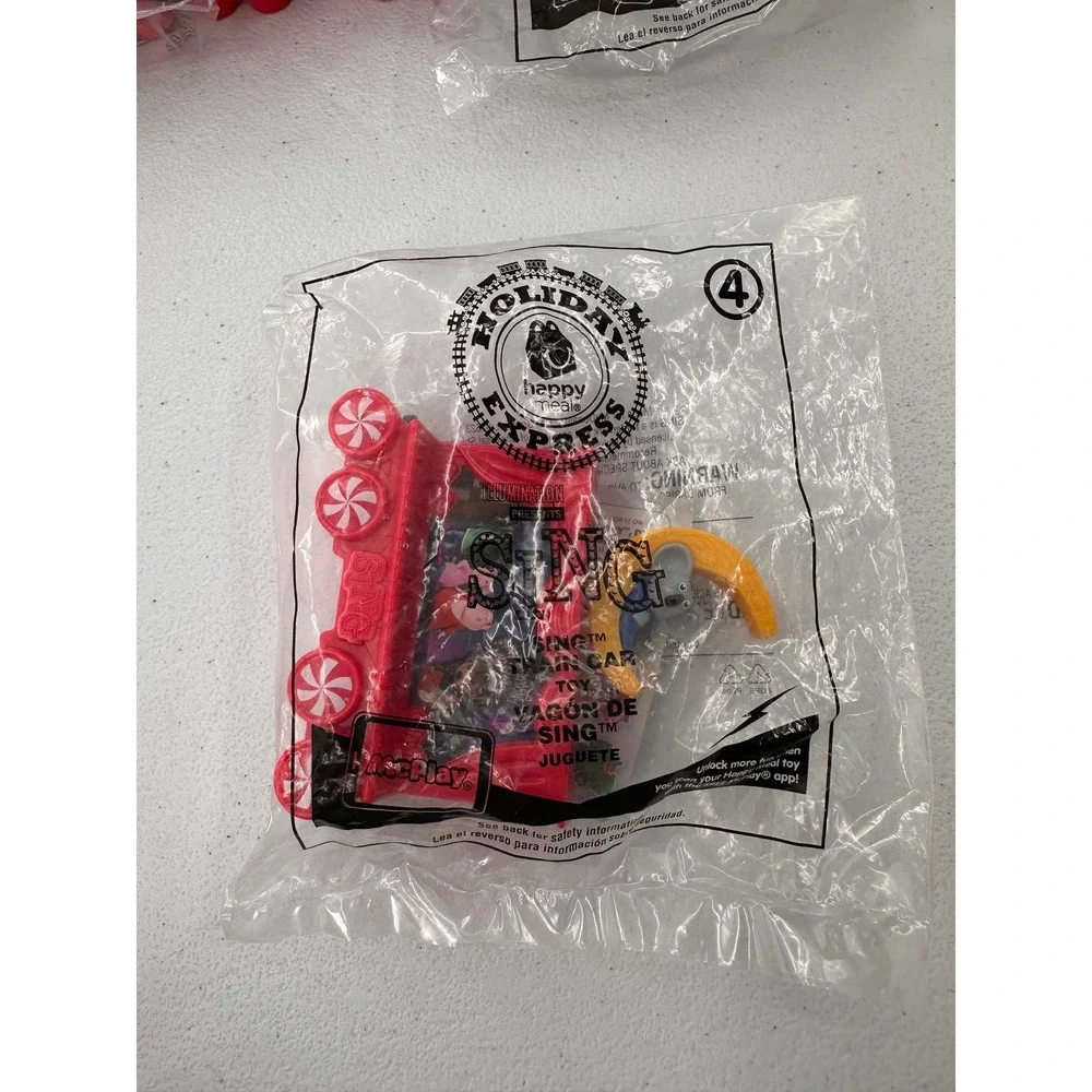 McDonalds Happy Meal Holiday Express Train Lot 2017 Barbie Hot Wheels Sing Toy